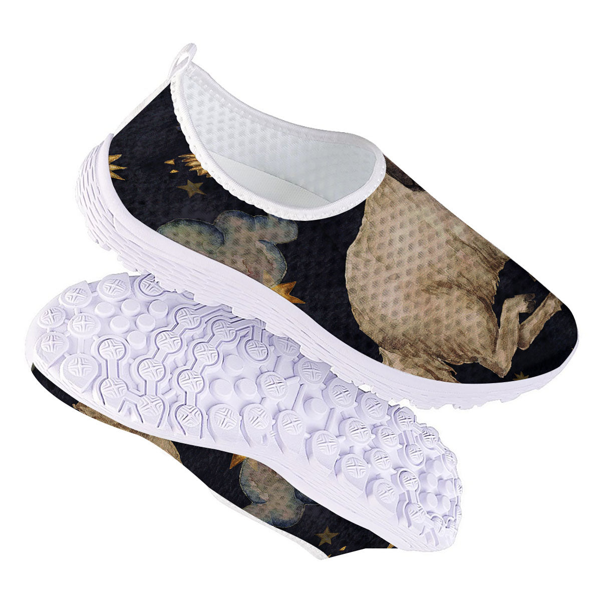 Zodiac Sign Watercolor Aries Print Nurse Shoes-grizzshop