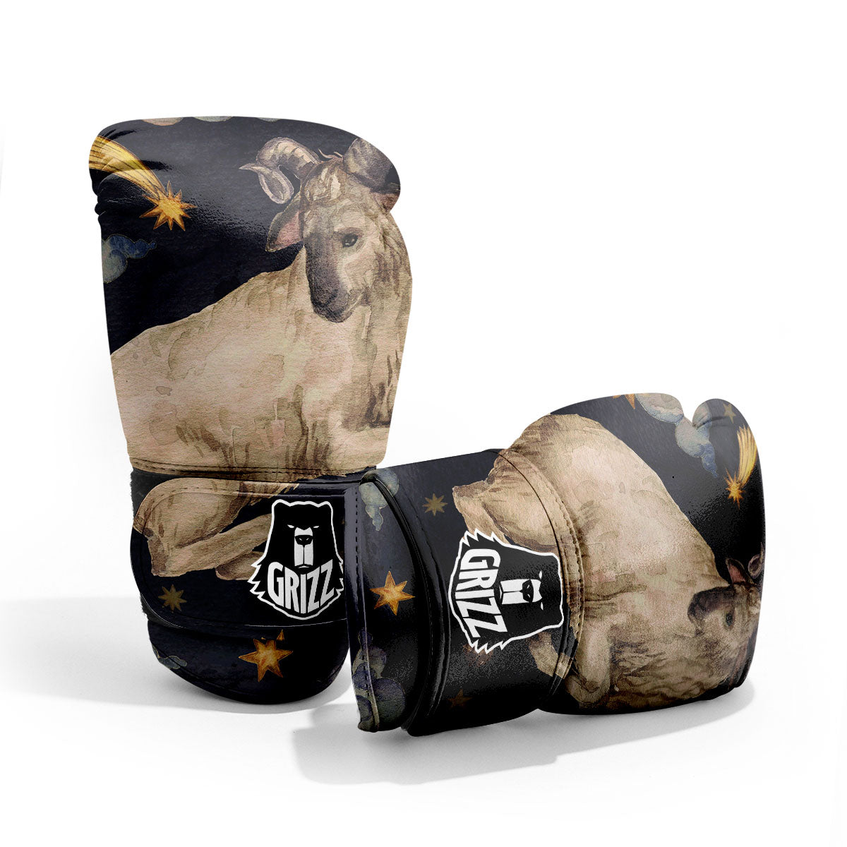 Zodiac Sign Watercolor Aries Print Pro Boxing Glove