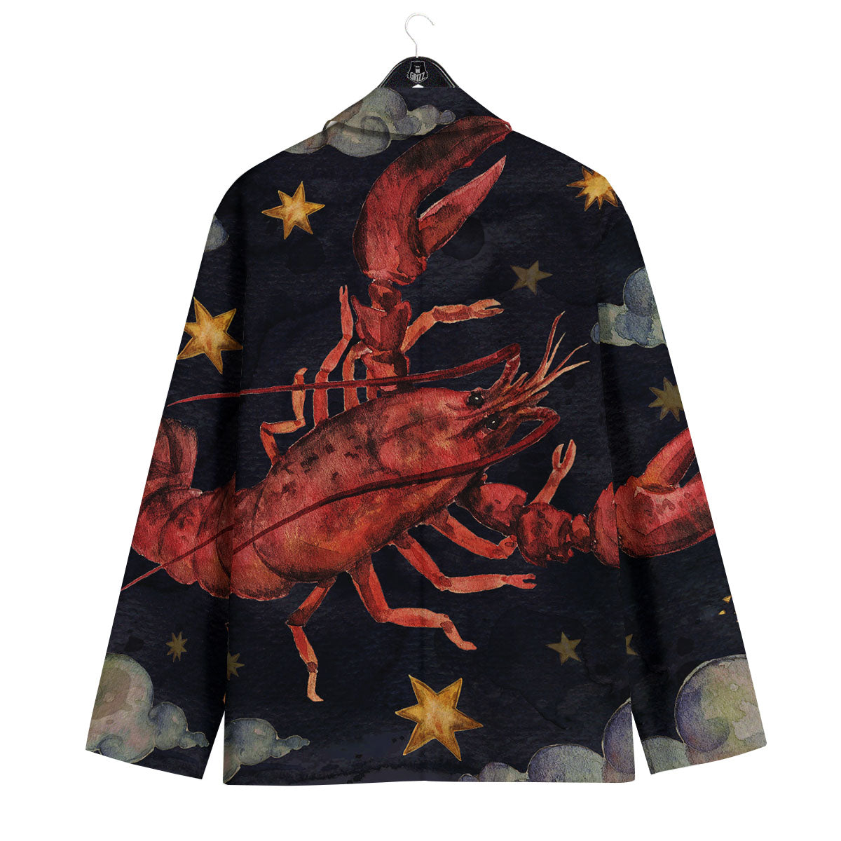 Zodiac Sign Watercolor Cancer Print Men's Sport Coat-grizzshop