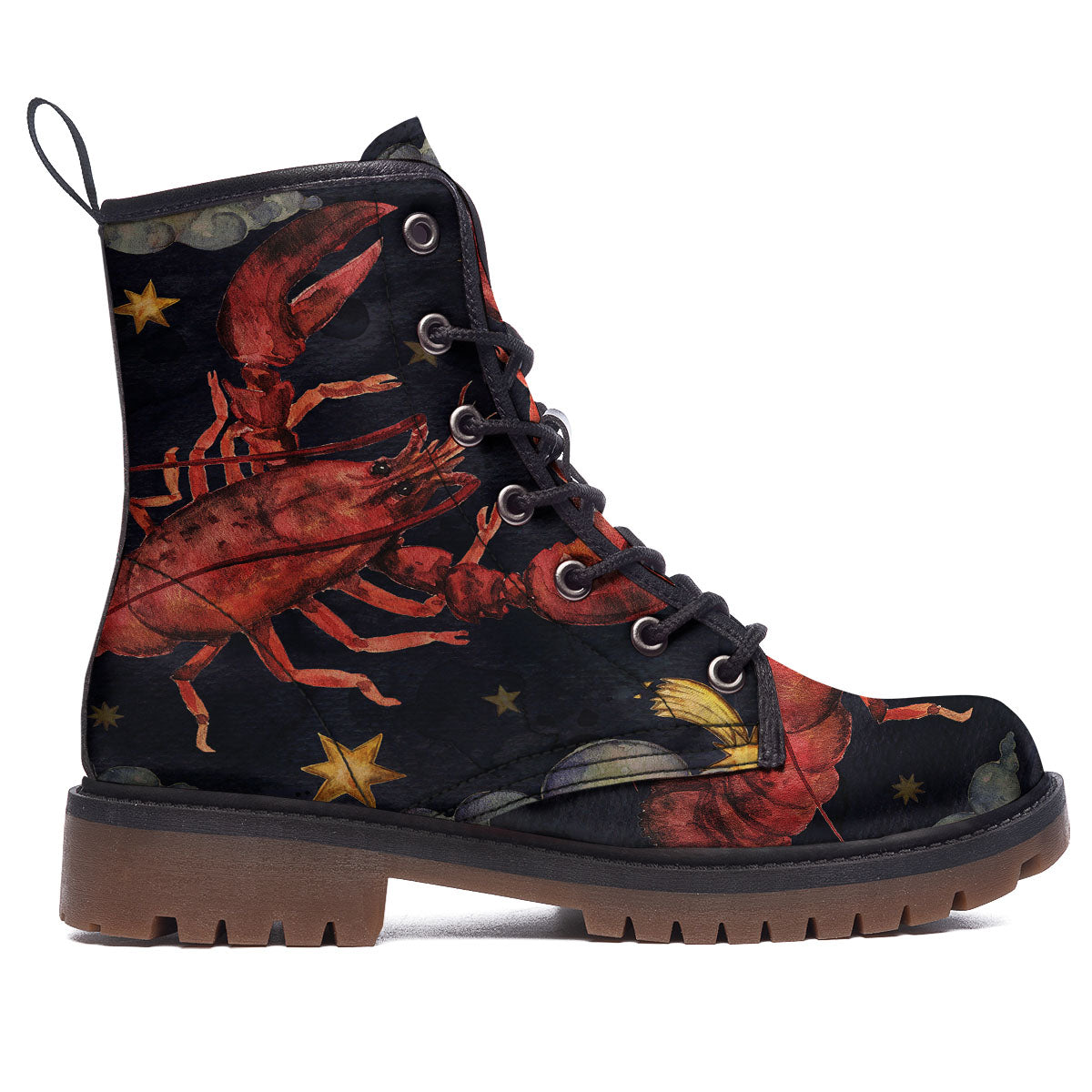 Zodiac Sign Watercolor Cancer Print Work Boots-grizzshop