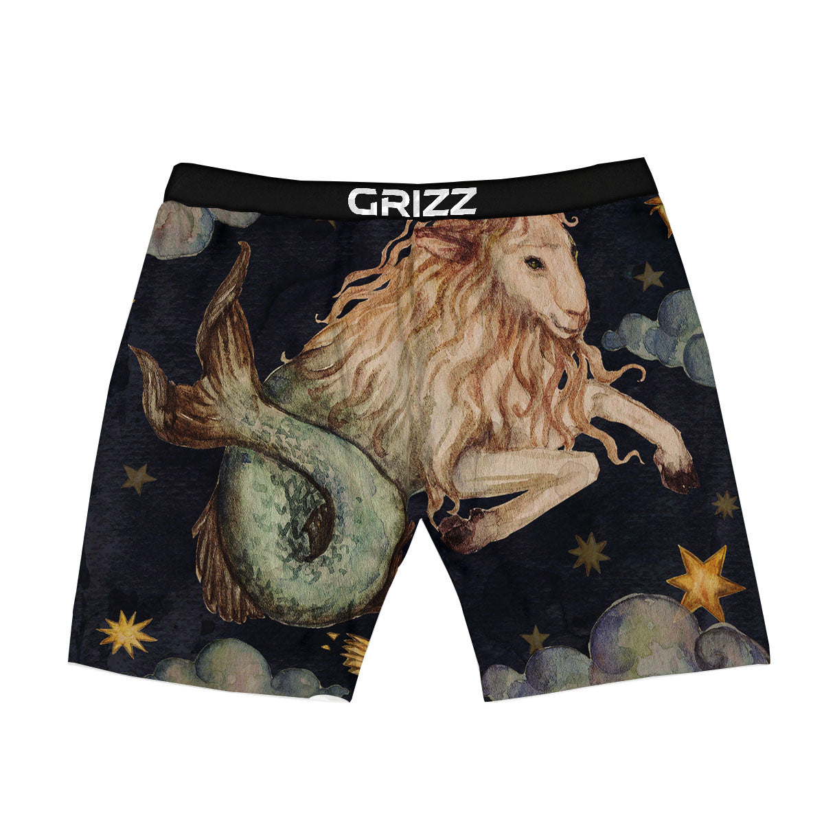 Zodiac Sign Watercolor Capricorn Print Boxer Briefs-grizzshop