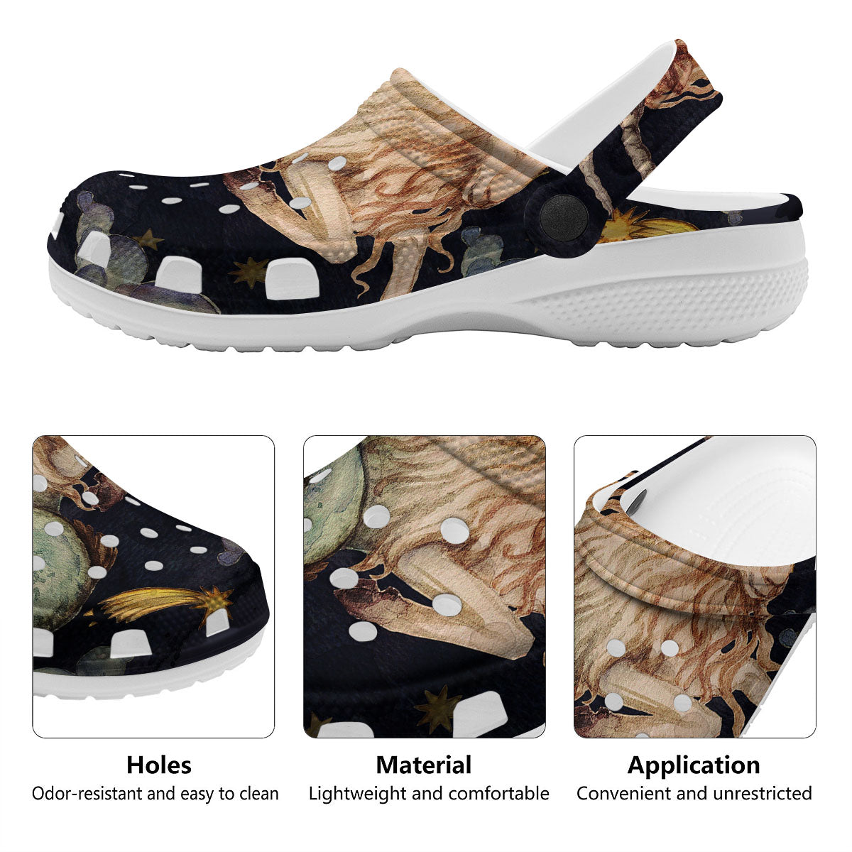 Zodiac Sign Watercolor Capricorn Print Clog-grizzshop