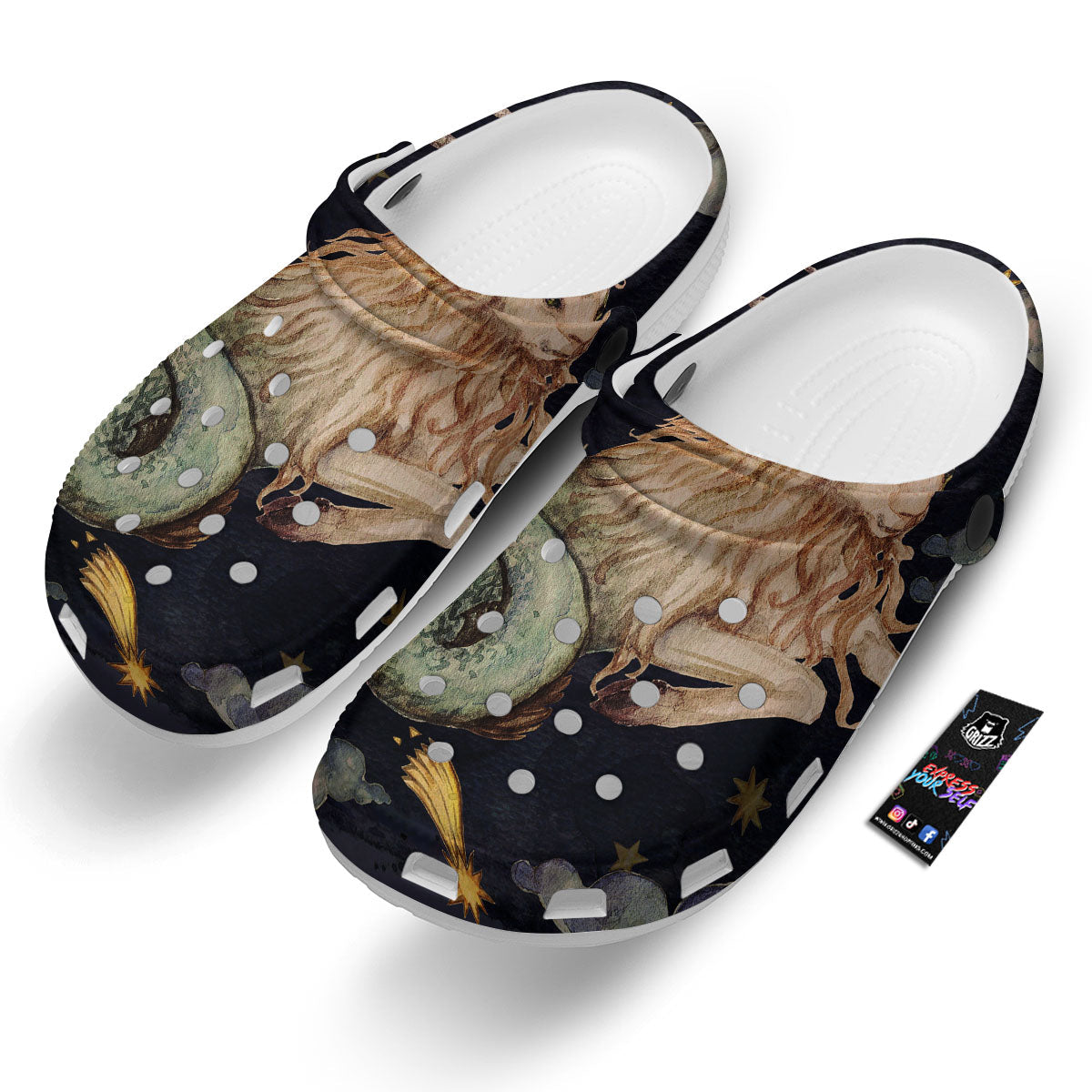 Zodiac Sign Watercolor Capricorn Print Clog-grizzshop