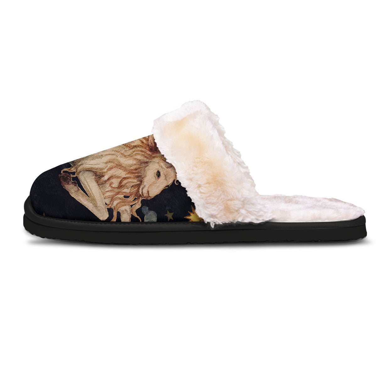 Zodiac Sign Watercolor Capricorn Print Slippers-grizzshop