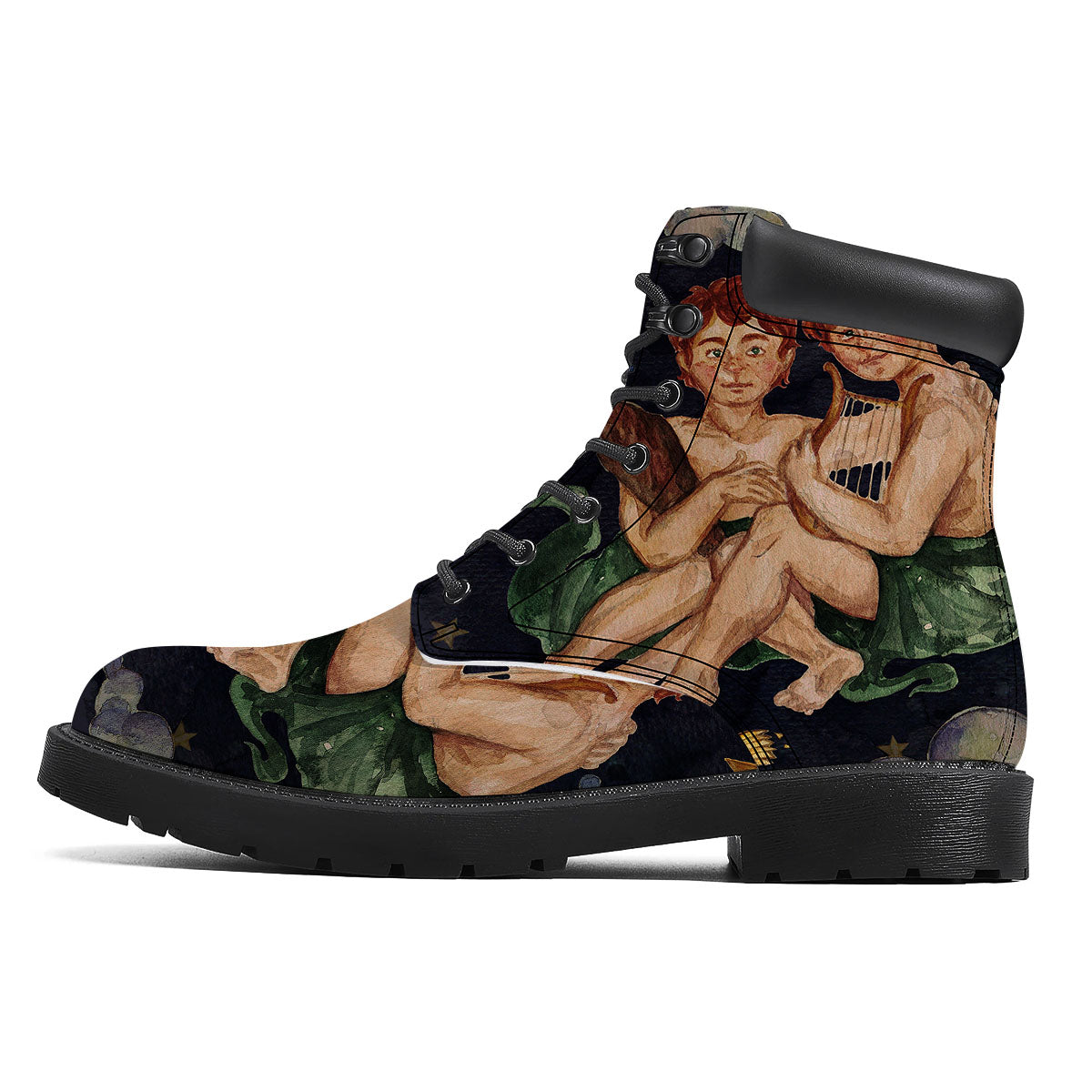 Zodiac Sign Watercolor Gemini Print Boots-grizzshop