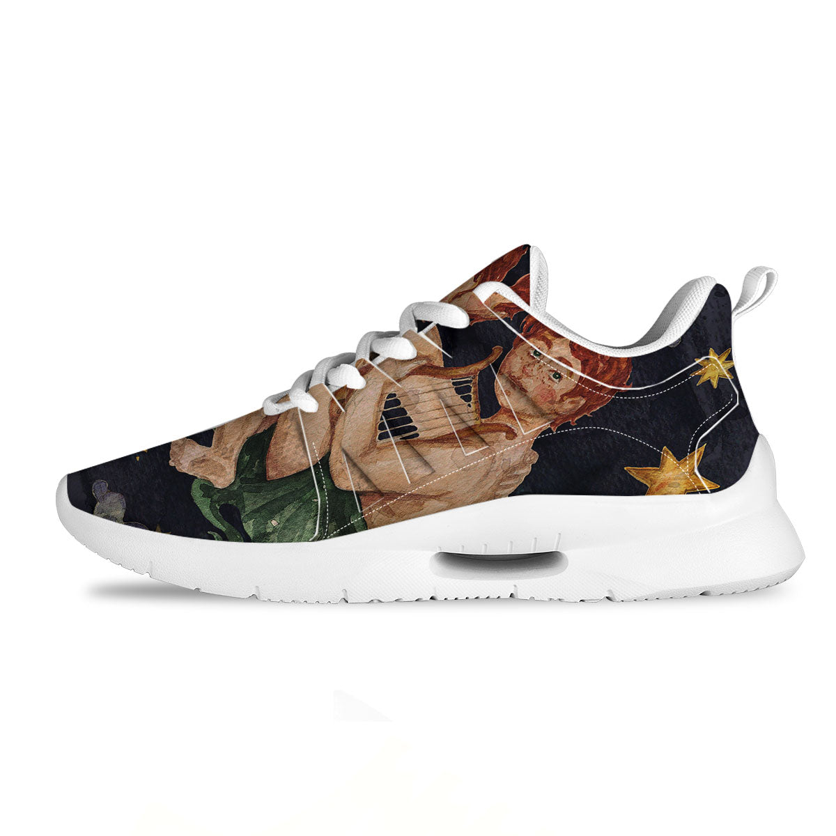 Zodiac Sign Watercolor Gemini Print Tennis Shoes-grizzshop