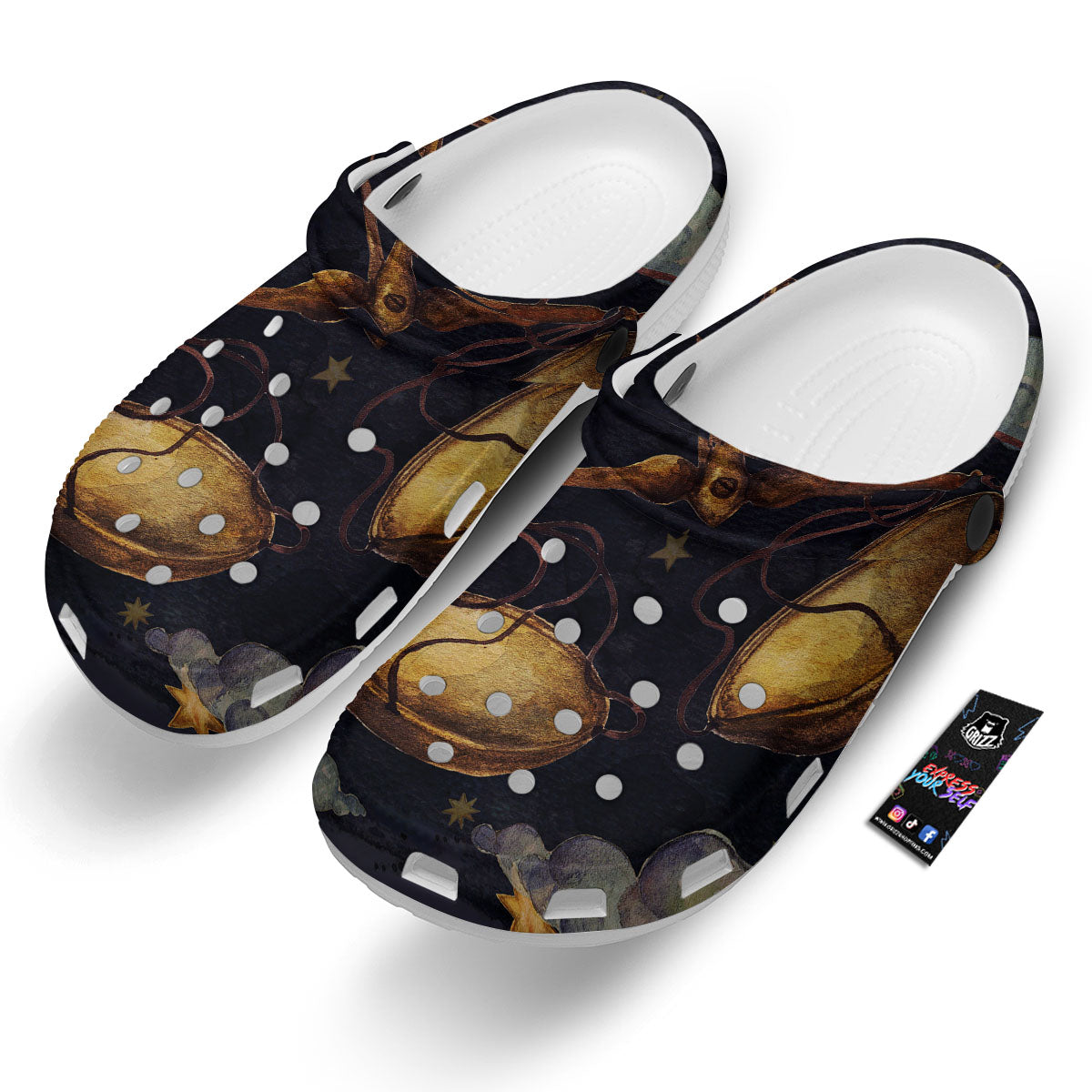Zodiac Sign Watercolor Libra Print Clog-grizzshop