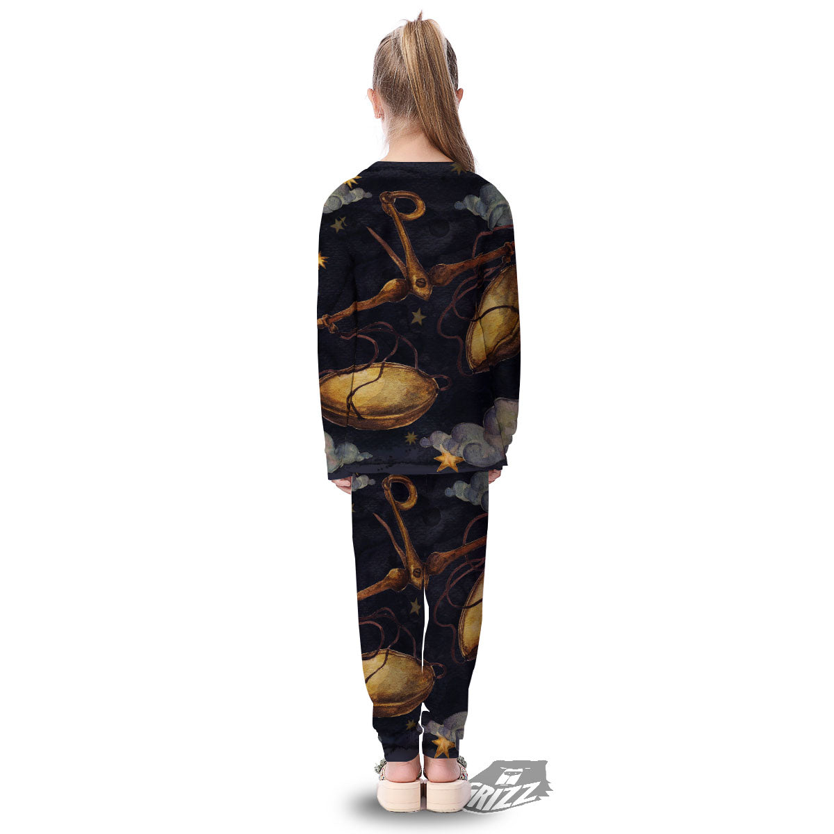 Zodiac Sign Watercolor Libra Print Kid's Pajamas-grizzshop