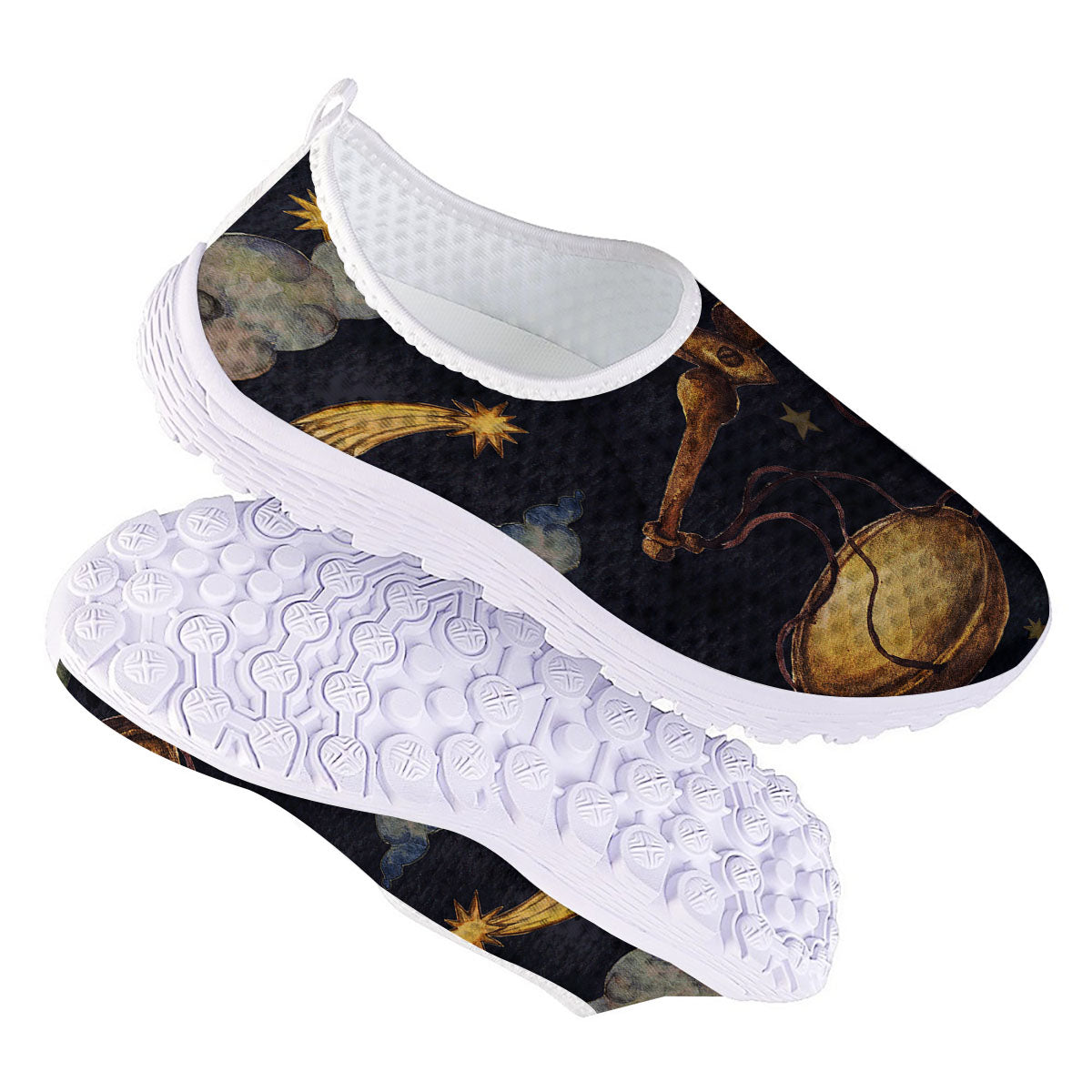 Zodiac Sign Watercolor Libra Print Nurse Shoes-grizzshop