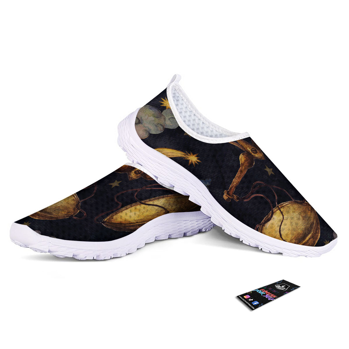 Zodiac Sign Watercolor Libra Print Nurse Shoes-grizzshop