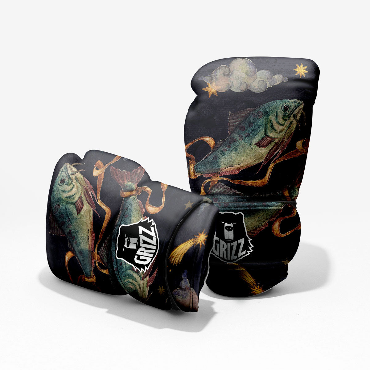 Zodiac Sign Watercolor Pisces Print Pro Boxing Glove