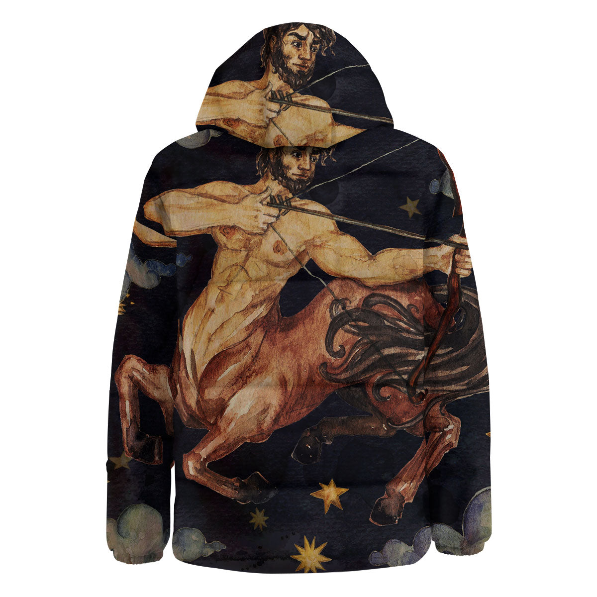 Zodiac Sign Watercolor Sagittarius Print Down Jacket-grizzshop