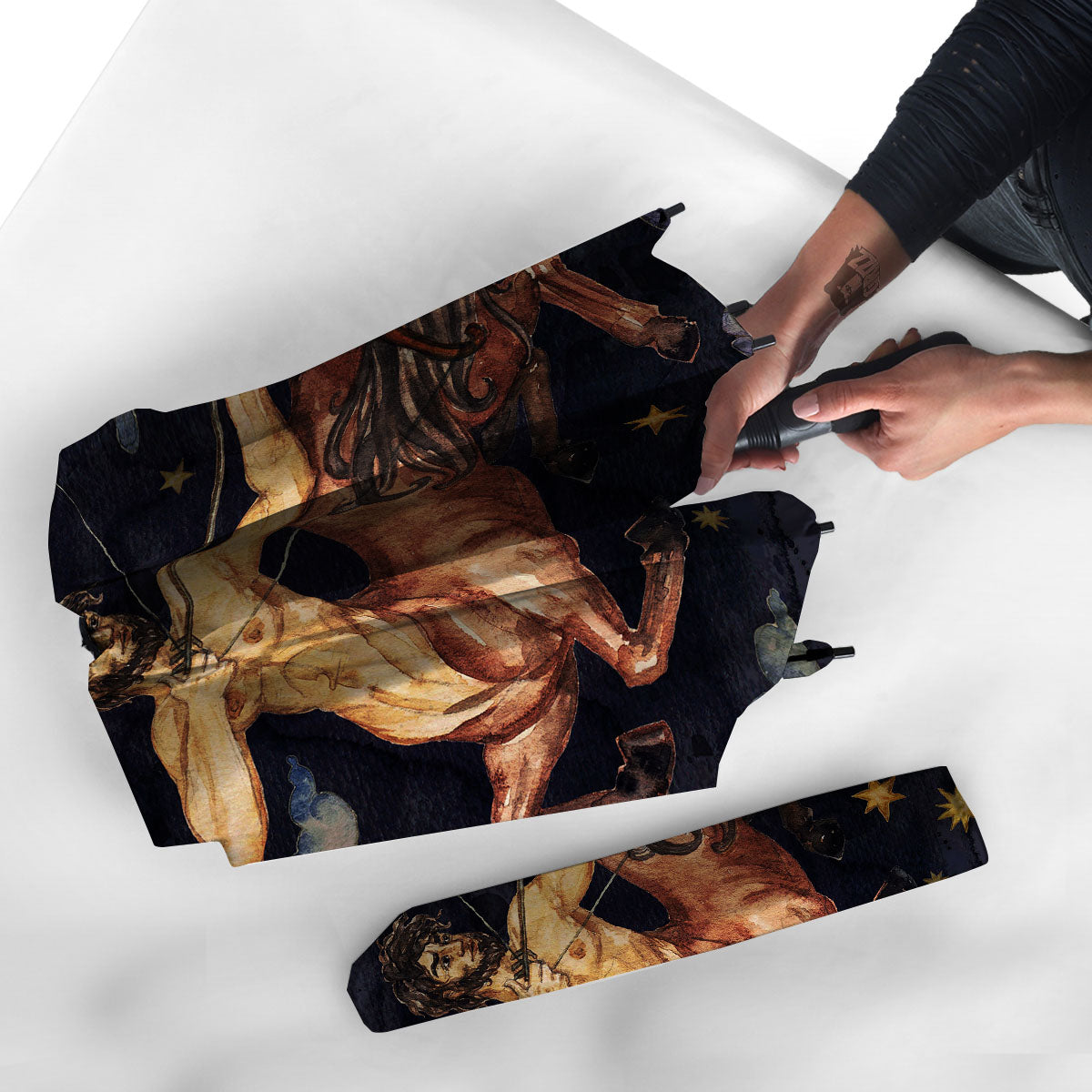 Zodiac Sign Watercolor Sagittarius Print Umbrella-grizzshop