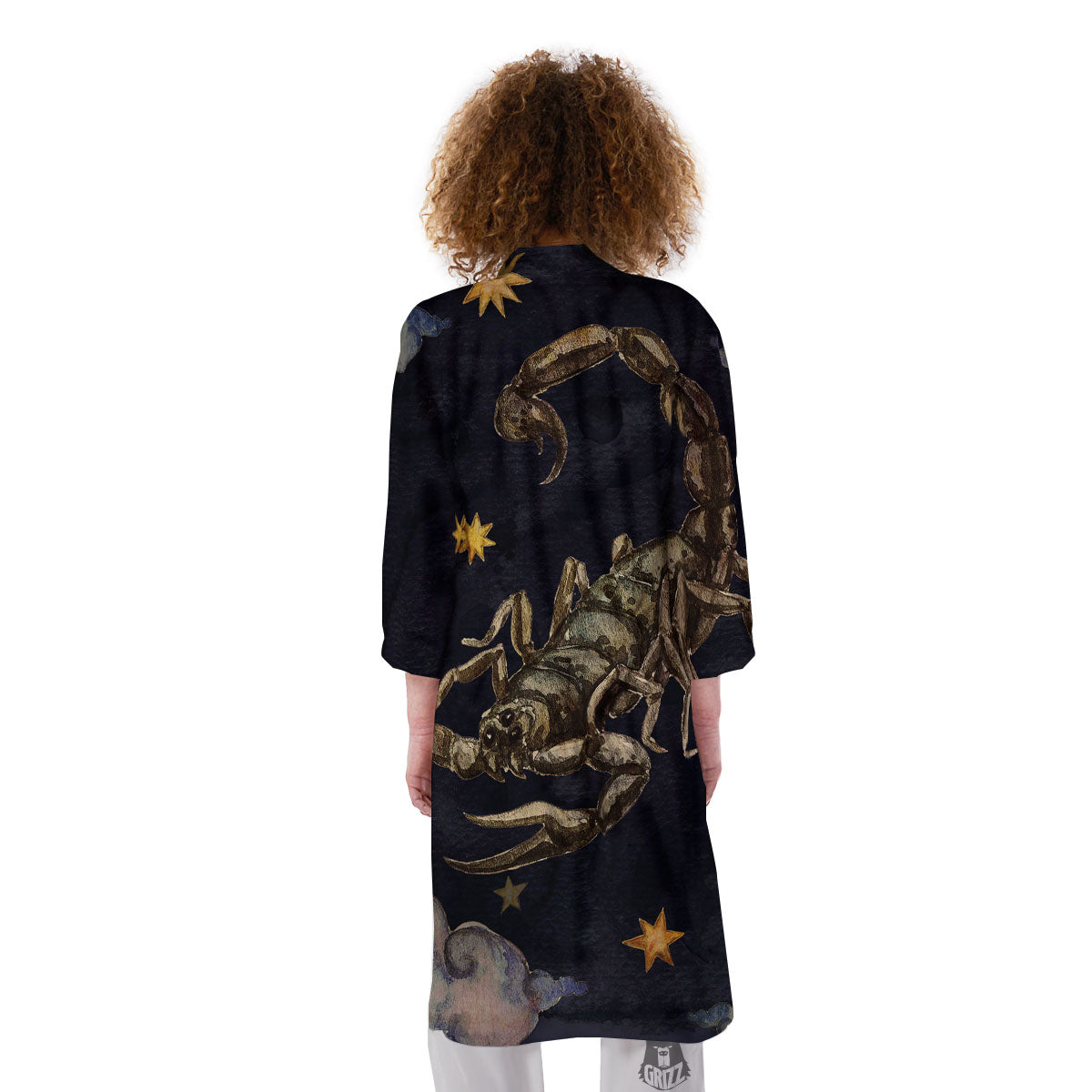 Zodiac Sign Watercolor Scorpio Print Kimono-grizzshop