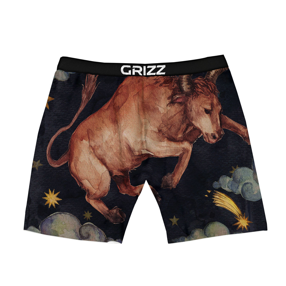 Zodiac Sign Watercolor Taurus Print Boxer Briefs-grizzshop