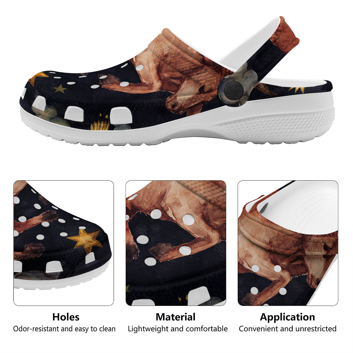 Zodiac Sign Watercolor Taurus Print Clog-grizzshop