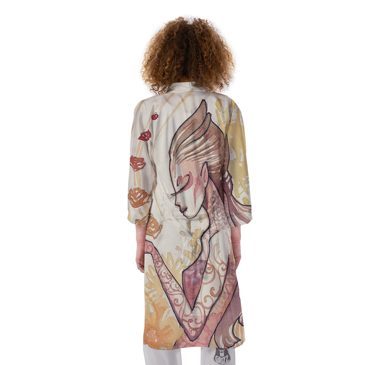 Zodiac Sign Watercolor Virgo Print Kimono-grizzshop