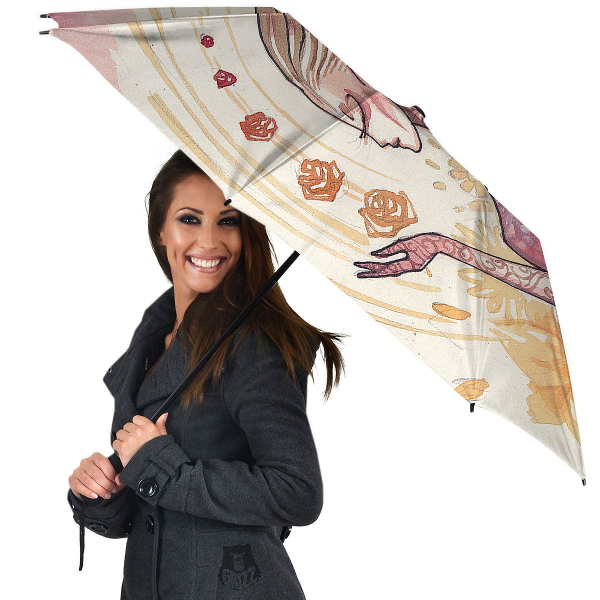 Zodiac Sign Watercolor Virgo Print Umbrella-grizzshop