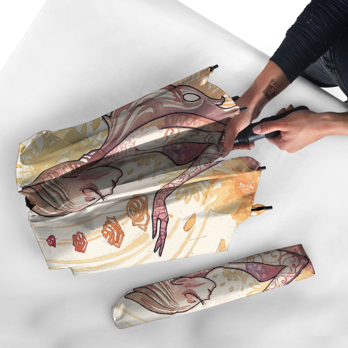 Zodiac Sign Watercolor Virgo Print Umbrella-grizzshop