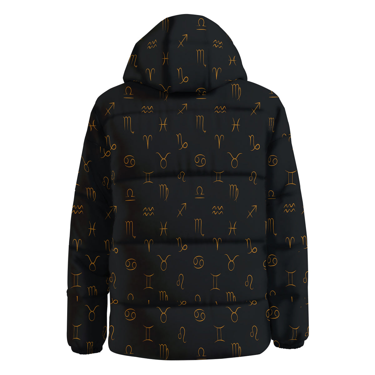 Zodiac Signs Astrological Print Pattern Down Jacket-grizzshop