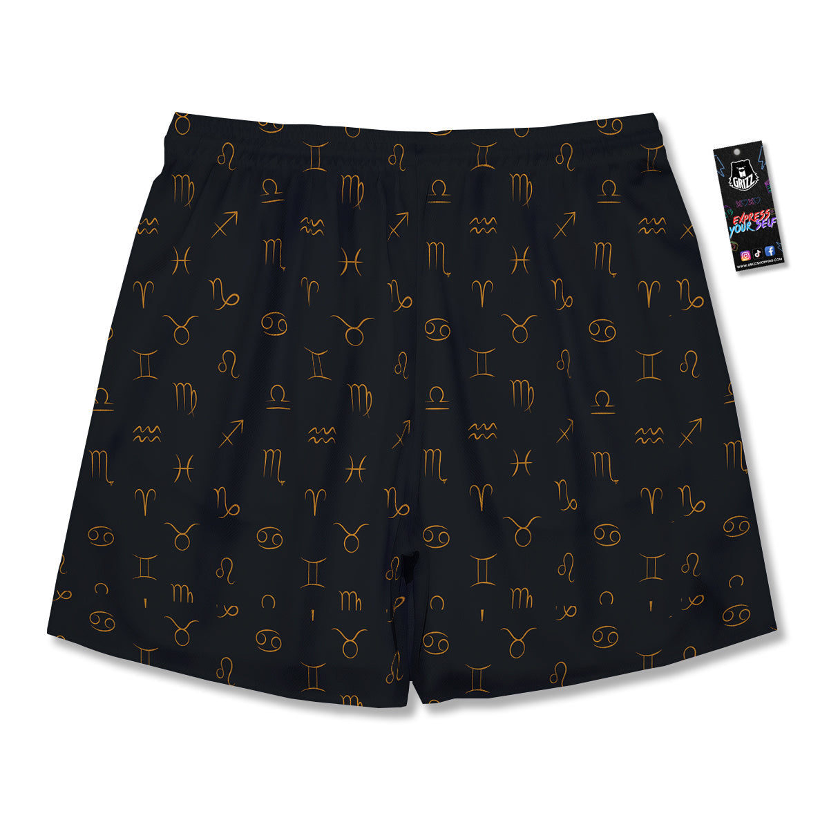 Zodiac Signs Astrological Print Pattern Men's Running Shorts-grizzshop