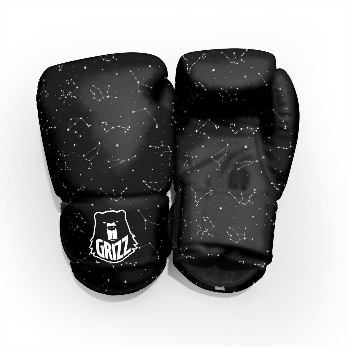 Zodiac Stars White And Black Print Pro Boxing Glove