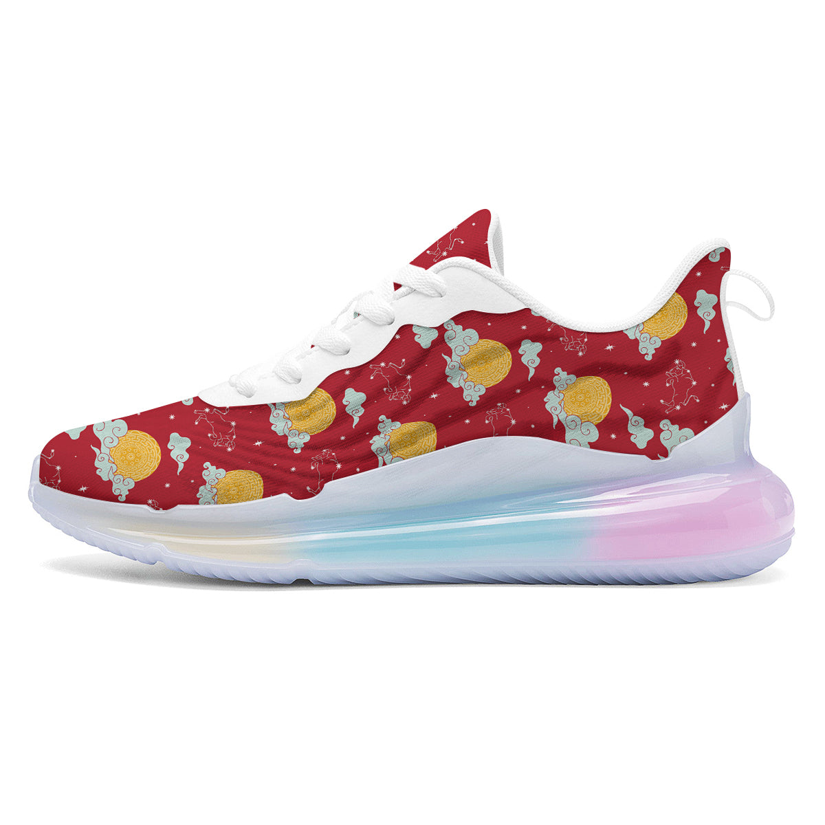 Zodiac Taurus Sky Chinese Year Print Pattern Running Sneakers-grizzshop