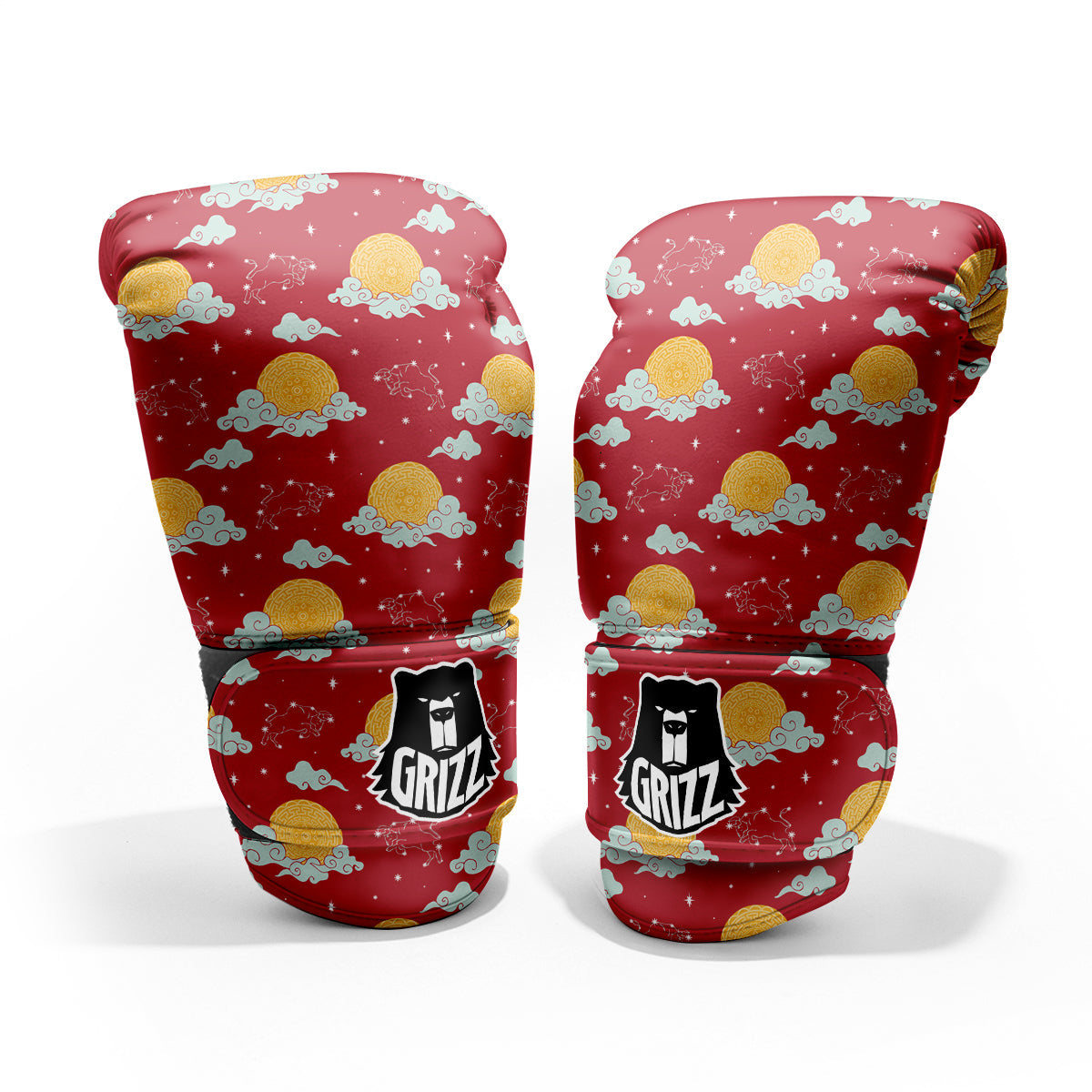 Zodiac Taurus Sky Chinese Year Print Pattern Pro Boxing Glove