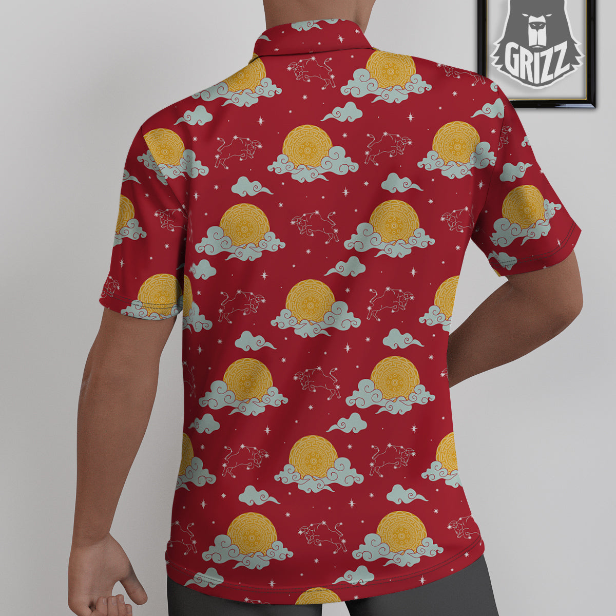 Zodiac Taurus Sky Chinese Year Print Pattern Untucked Shirts-grizzshop