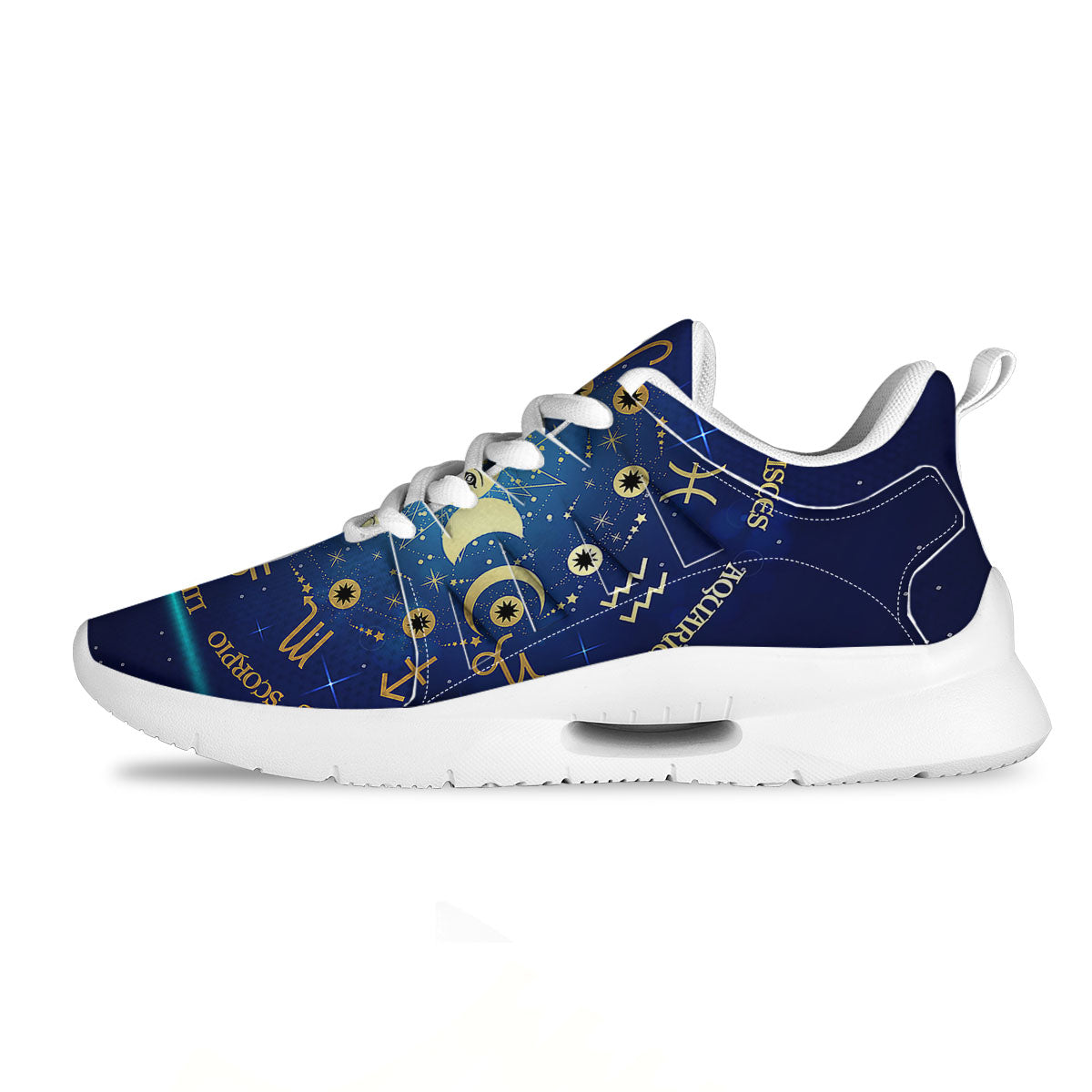 Zodiac Wheel Colourful Chinese Print Tennis Shoes-grizzshop