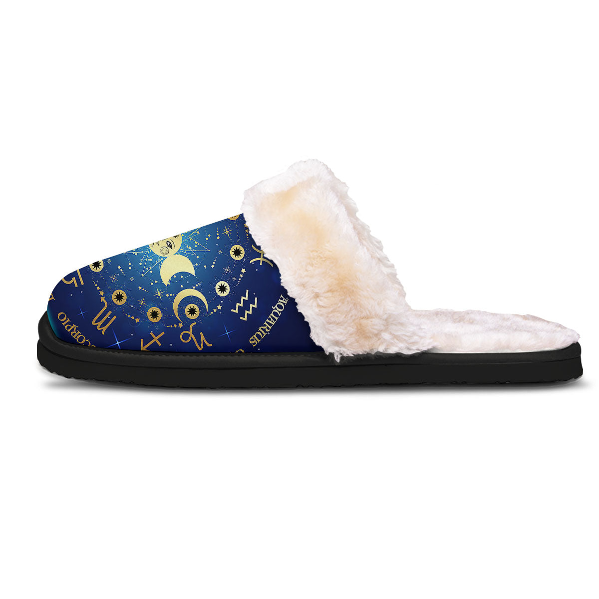 Zodiac Wheel Galaxy Print Slippers-grizzshop