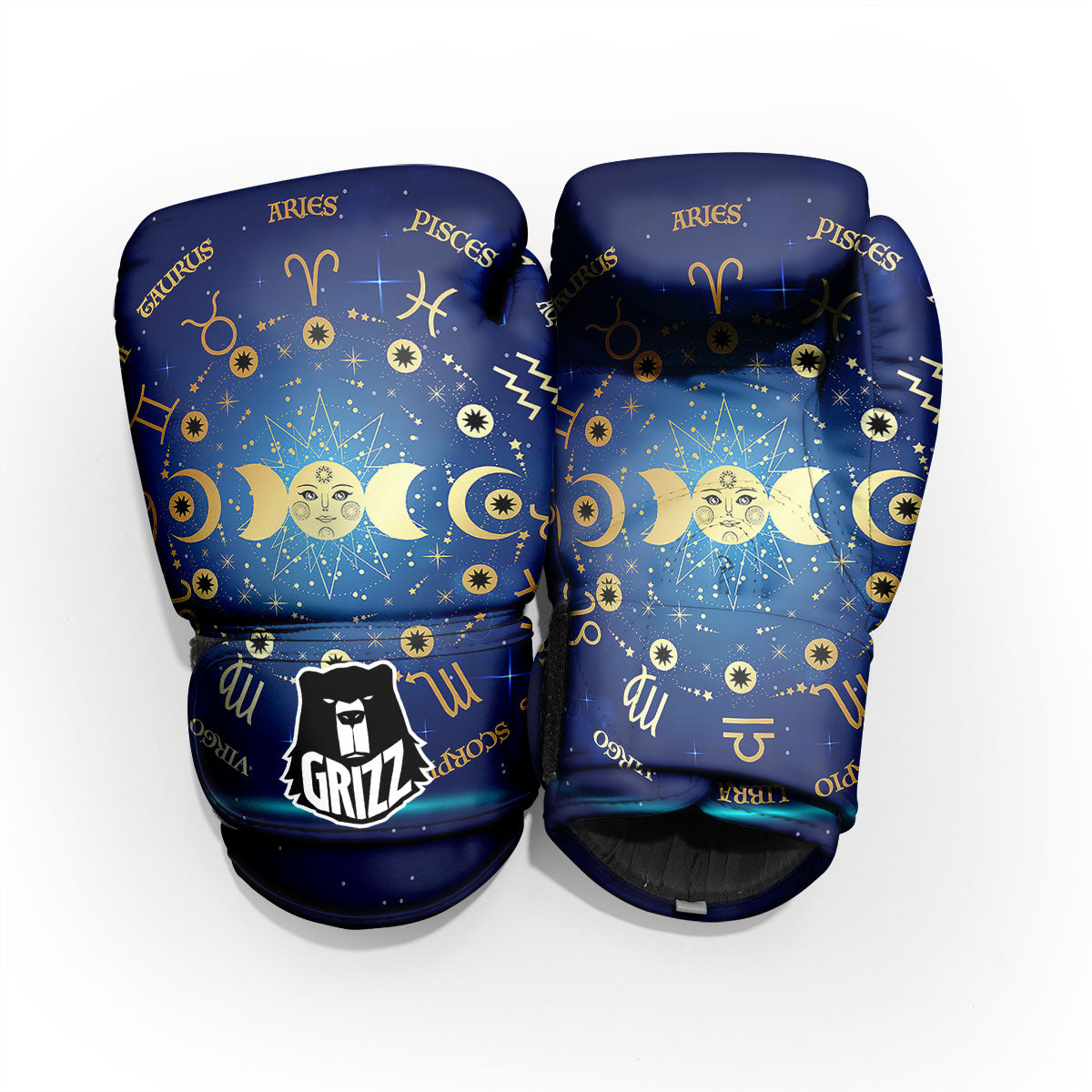 Zodiac Wheel Galaxy Print Pro Boxing Glove