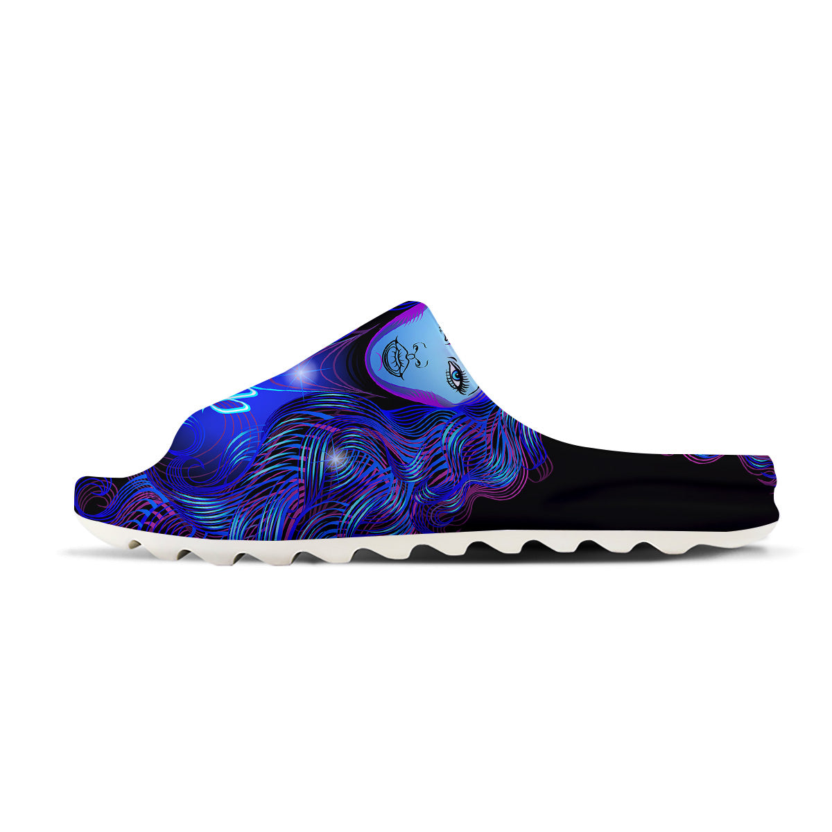 Zodiac Sign Blue Virgo Print Sandals-grizzshop