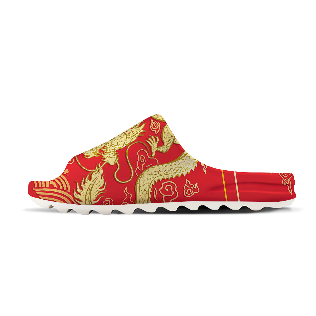 Zodiac Sign Chinese Dragon Print Sandals-grizzshop