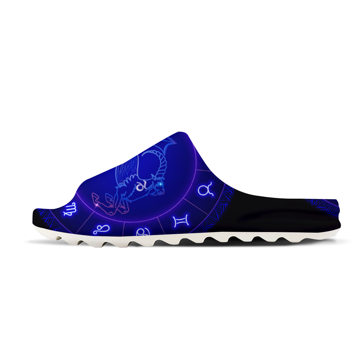 Zodiac Sign Dark Capricorn Print Sandals-grizzshop