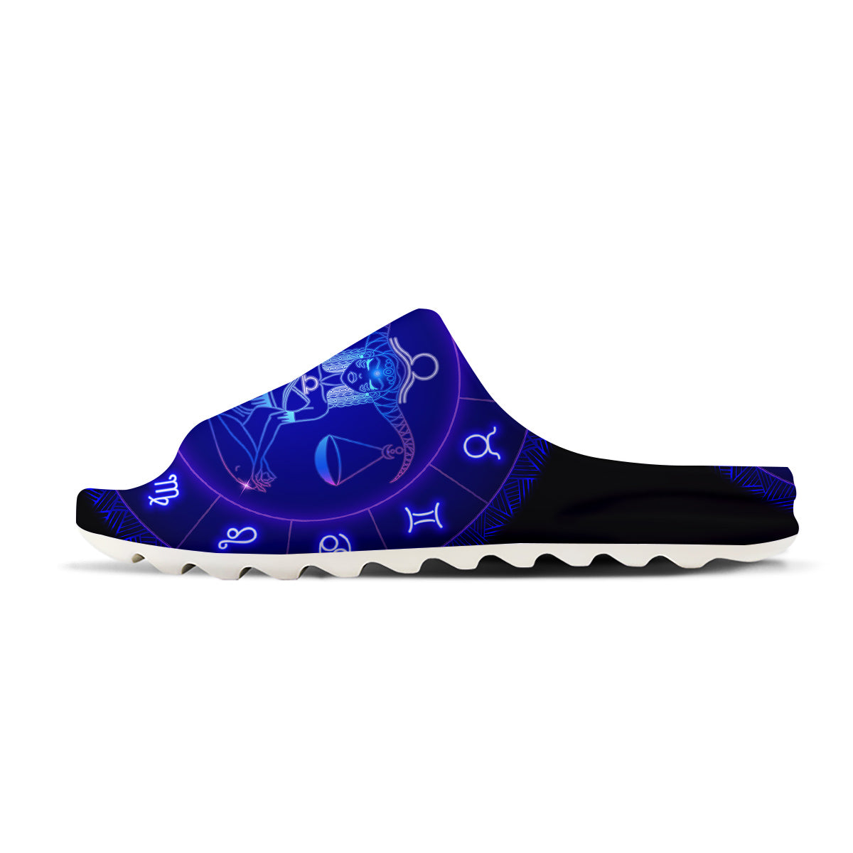 Zodiac Sign Dark Libra Print Sandals-grizzshop