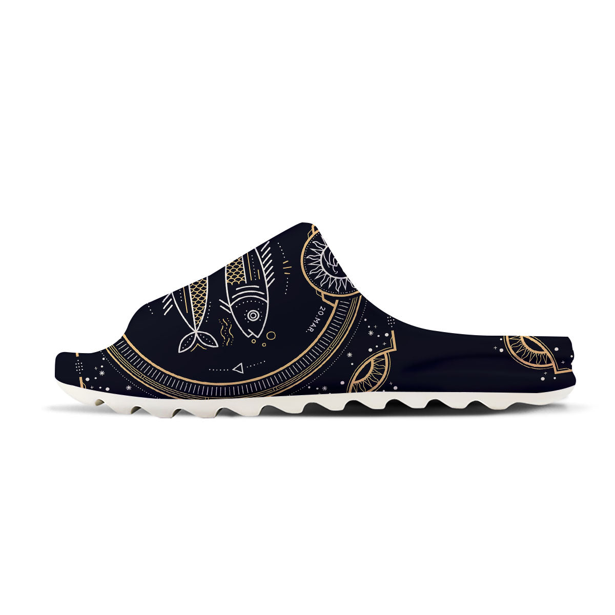 Zodiac Sign Vintage Pisces Print Sandals-grizzshop