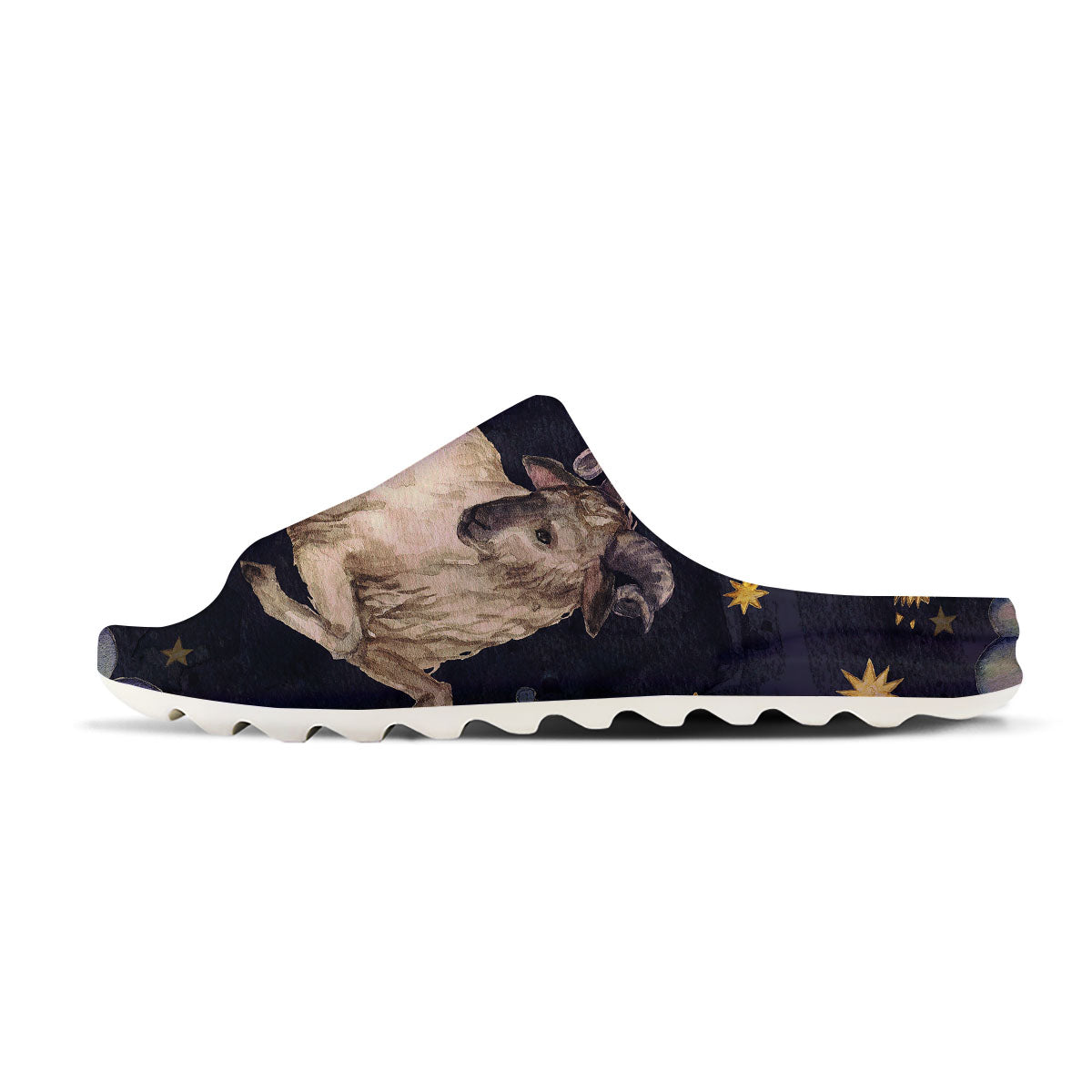 Zodiac Sign Watercolor Aries Print Sandals-grizzshop