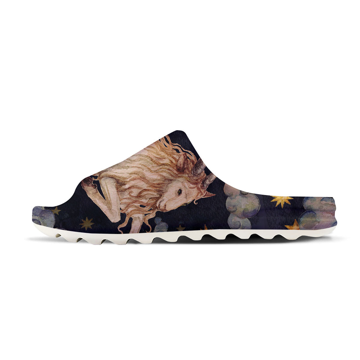 Zodiac Sign Watercolor Capricorn Print Sandals-grizzshop
