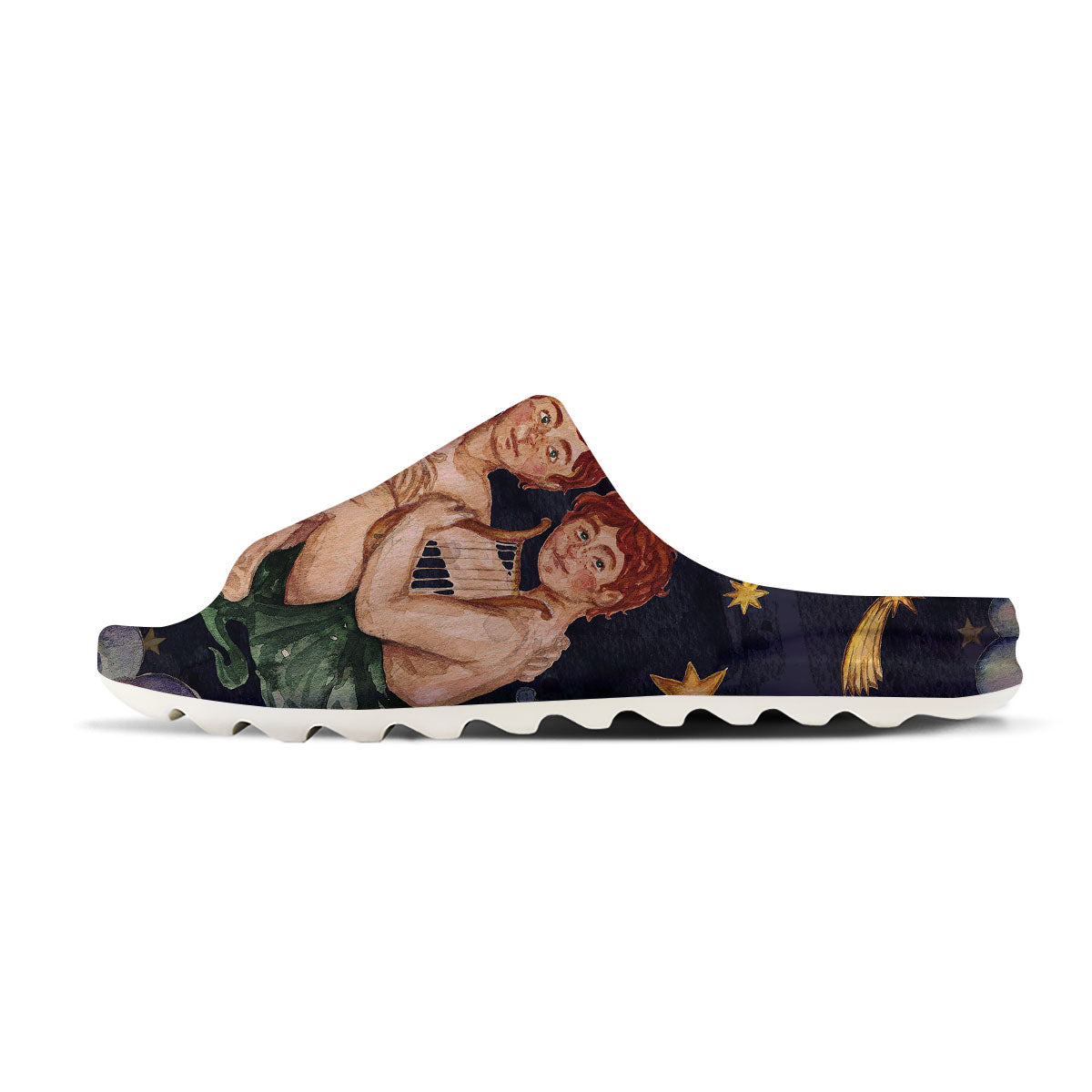 Zodiac Sign Watercolor Gemini Print Sandals-grizzshop