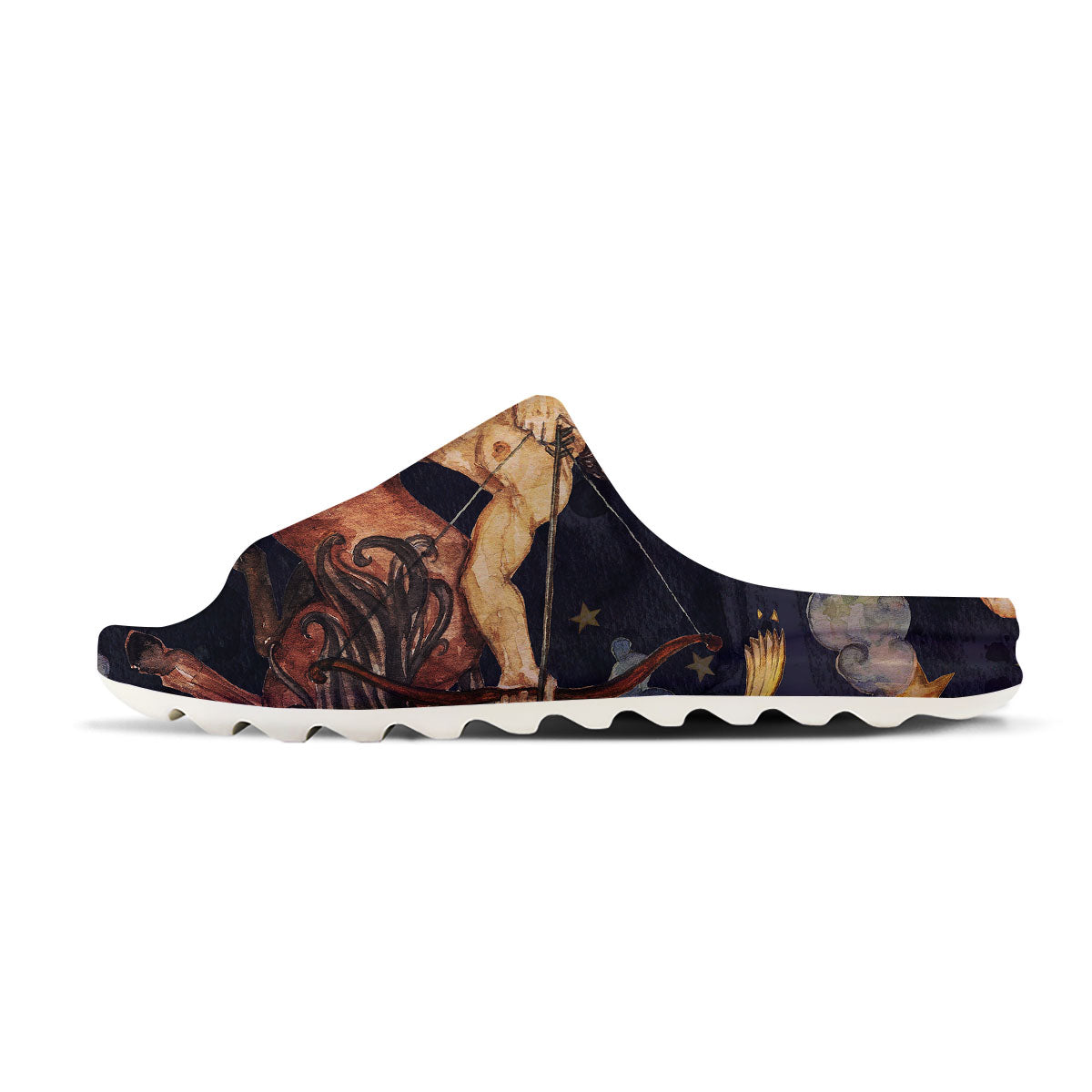 Zodiac Sign Watercolor Sagittarius Print Sandals-grizzshop