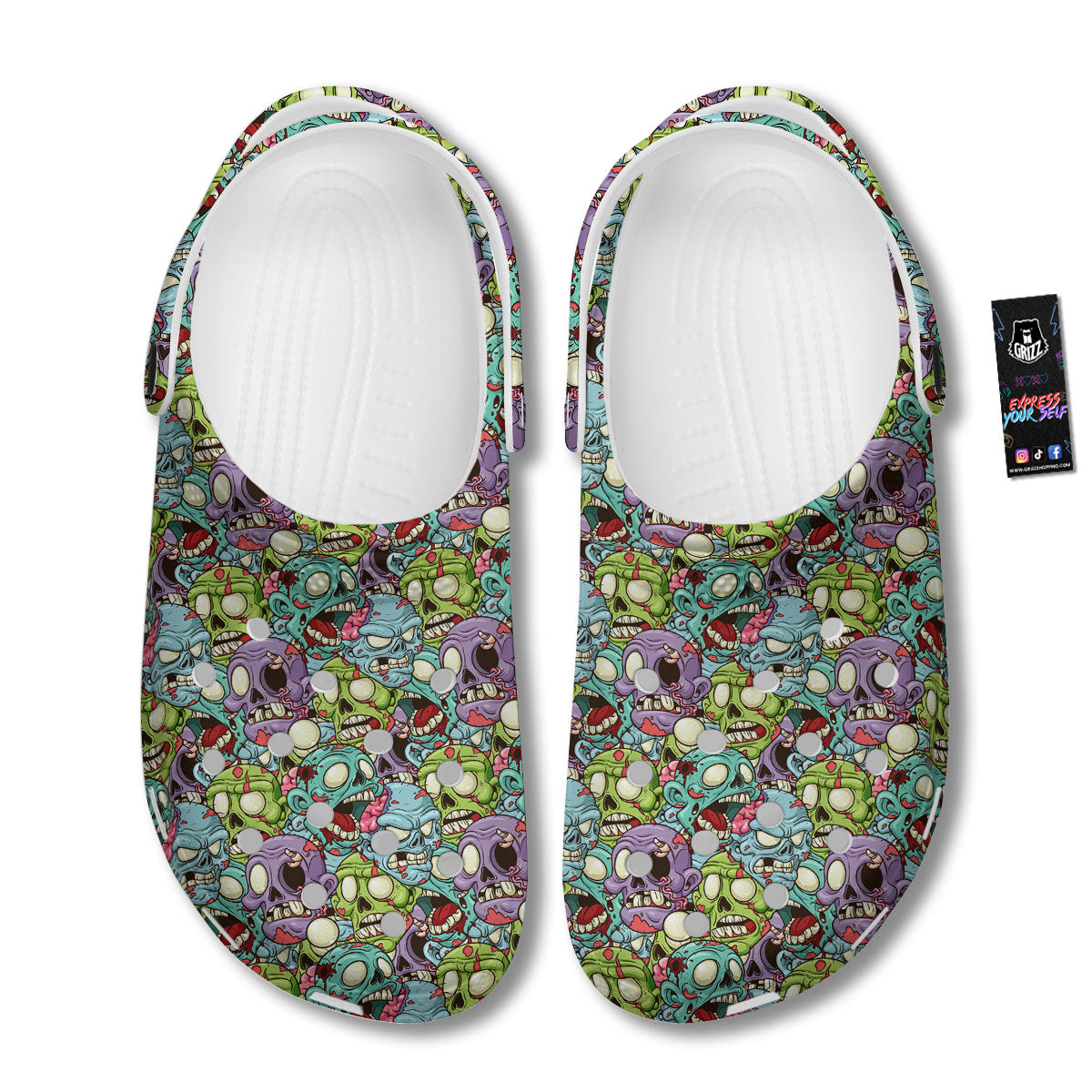 Zombie Bloody Print Pattern Clog-grizzshop