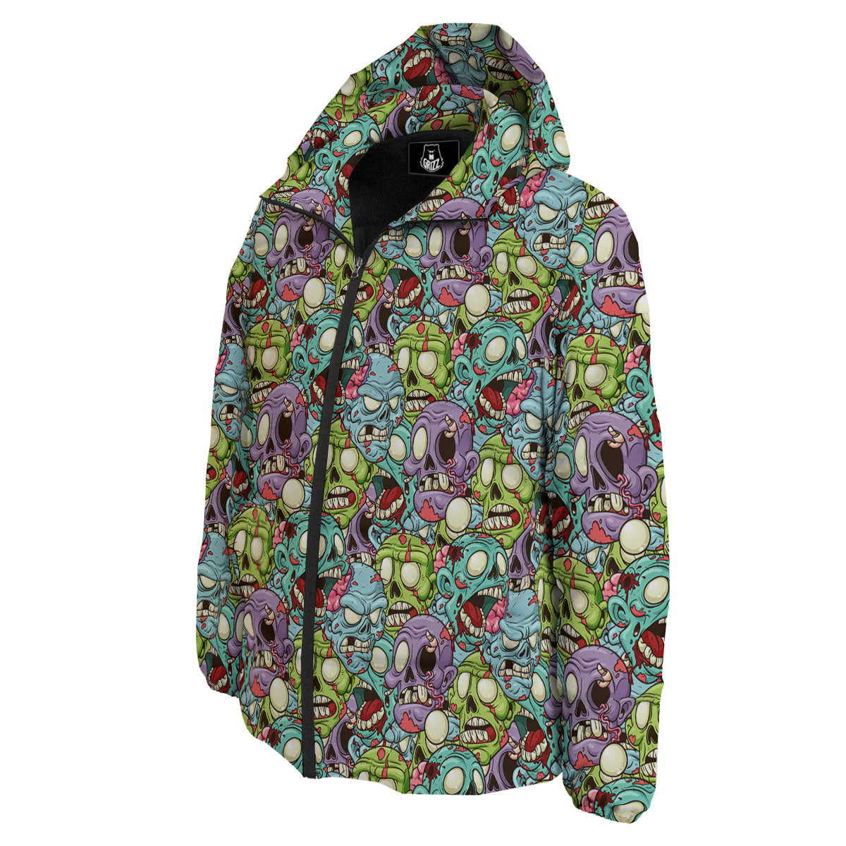 Zombie Bloody Print Pattern Down Jacket-grizzshop