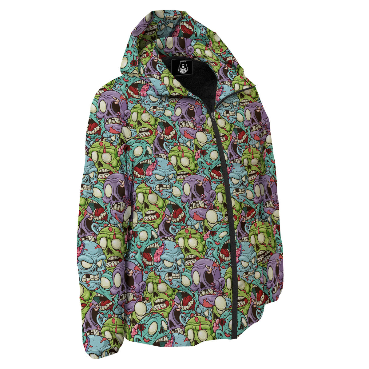 Zombie Bloody Print Pattern Down Jacket-grizzshop