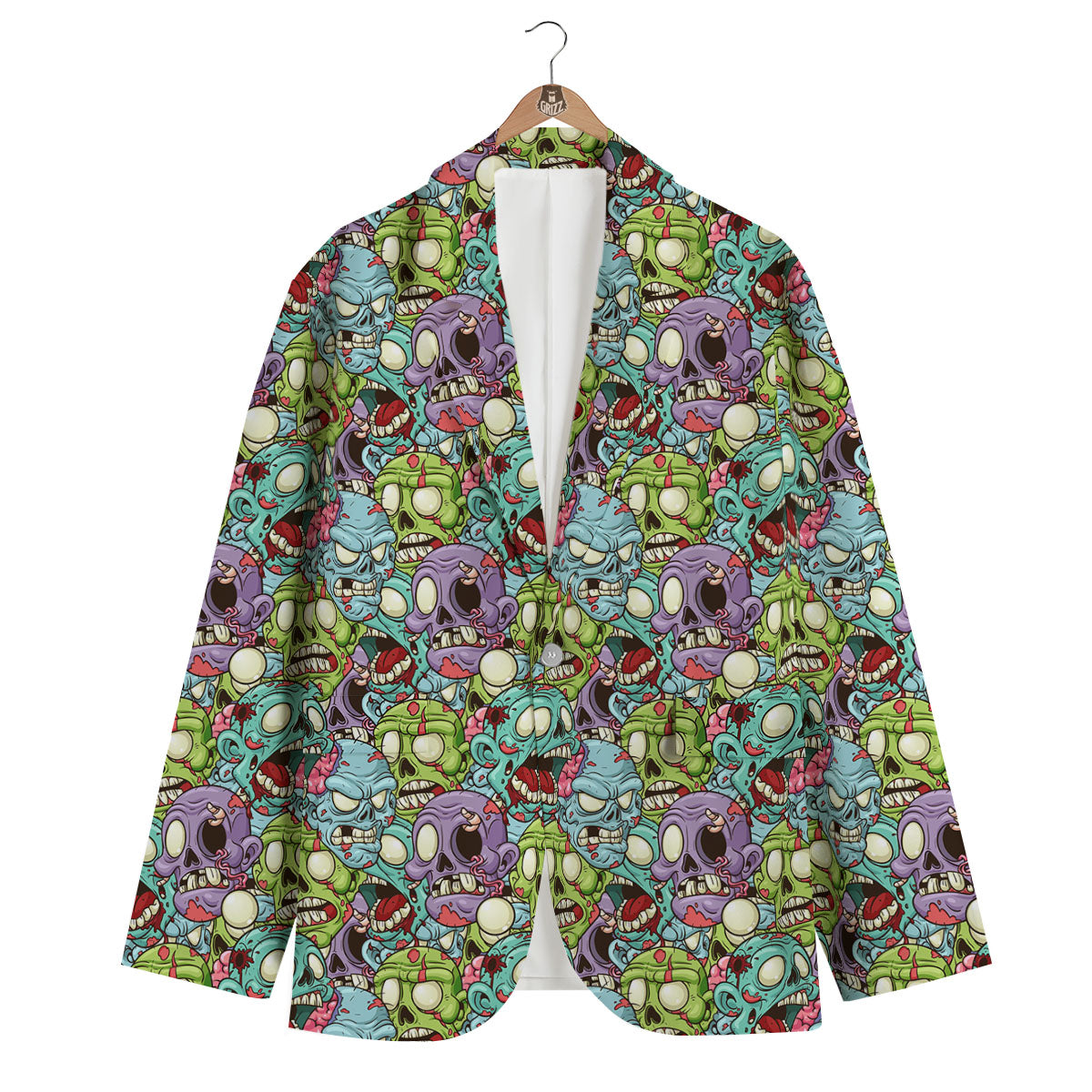 Zombie Bloody Print Pattern Men's Blazer-grizzshop