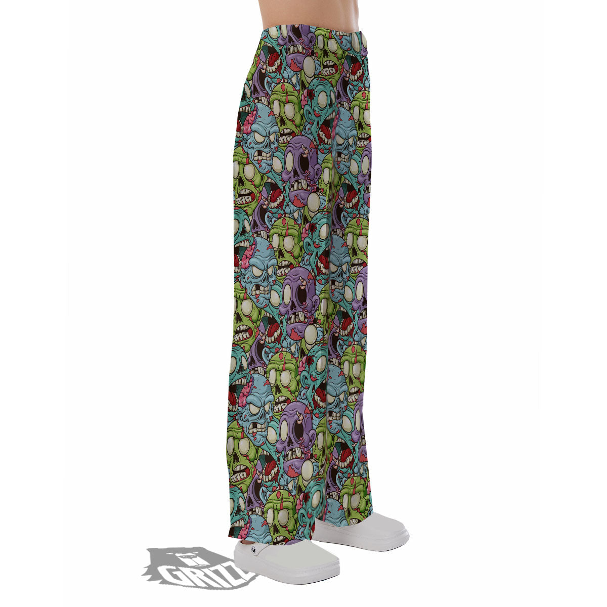 Zombie Bloody Print Pattern Pajama Pants-grizzshop