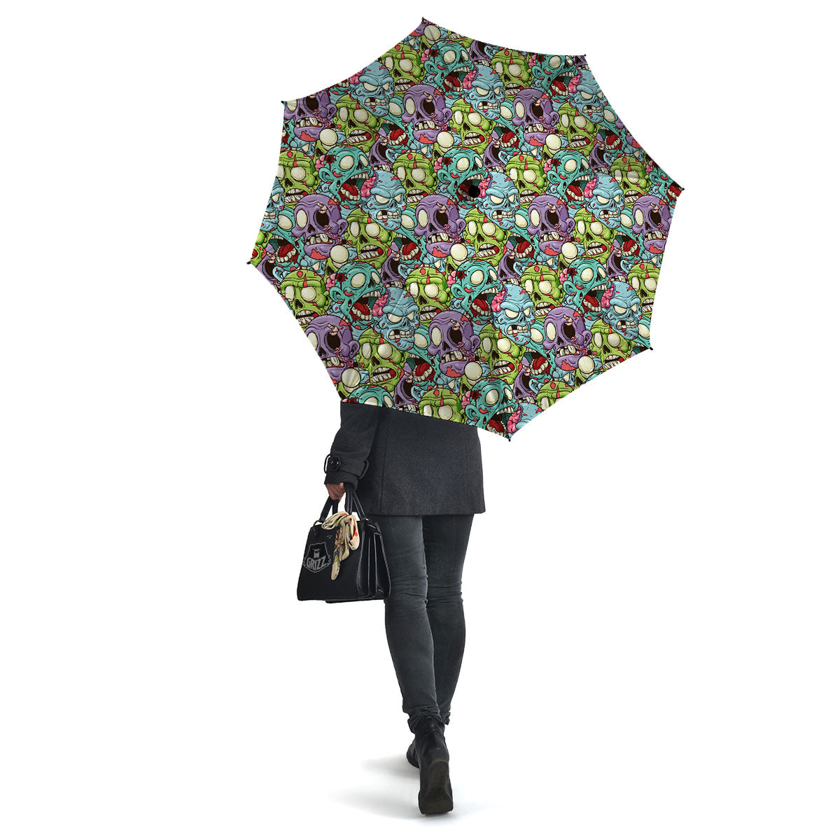 Zombie Bloody Print Pattern Umbrella-grizzshop