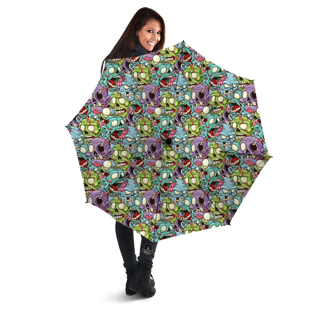Zombie Bloody Print Pattern Umbrella-grizzshop