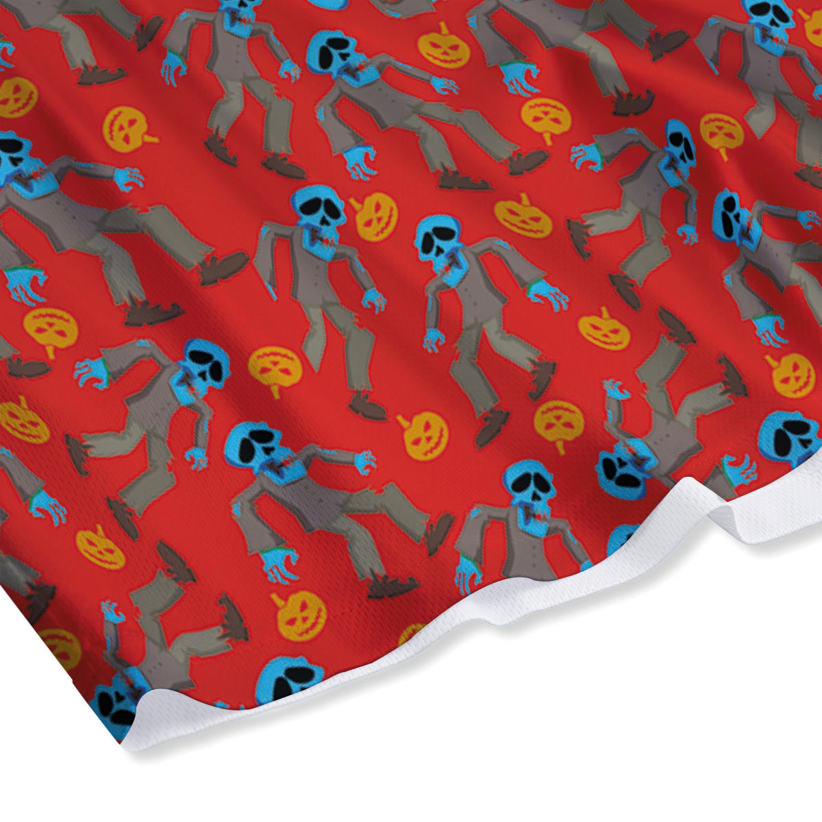 Zombie Blue Print Pattern Mesh Shorts-grizzshop