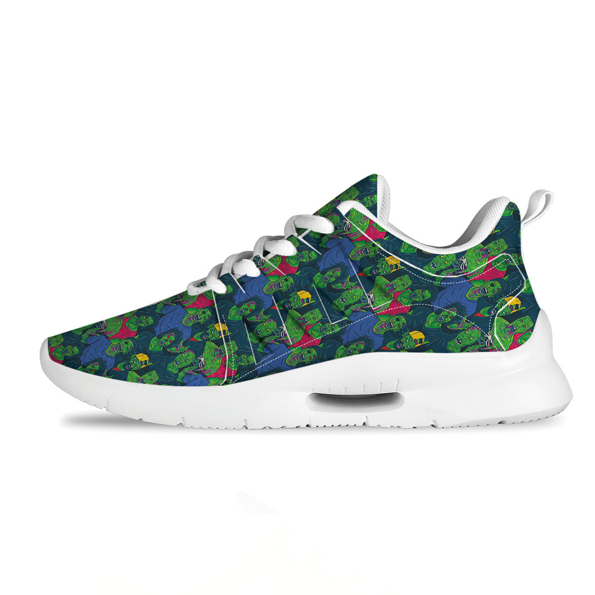 Zombie Blue Print Pattern Tennis Shoes-grizzshop